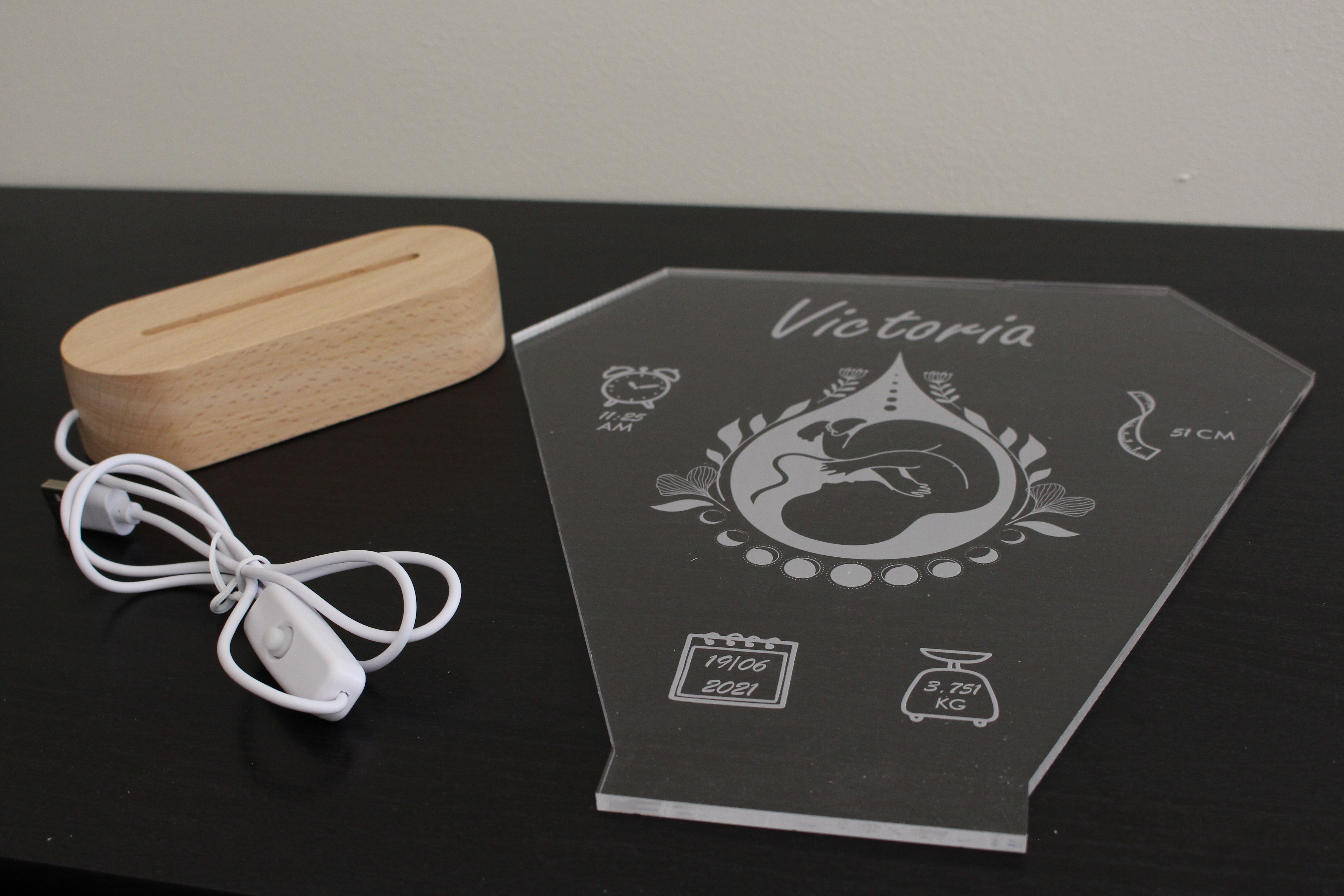 Lampe de Naissance Personnalisée