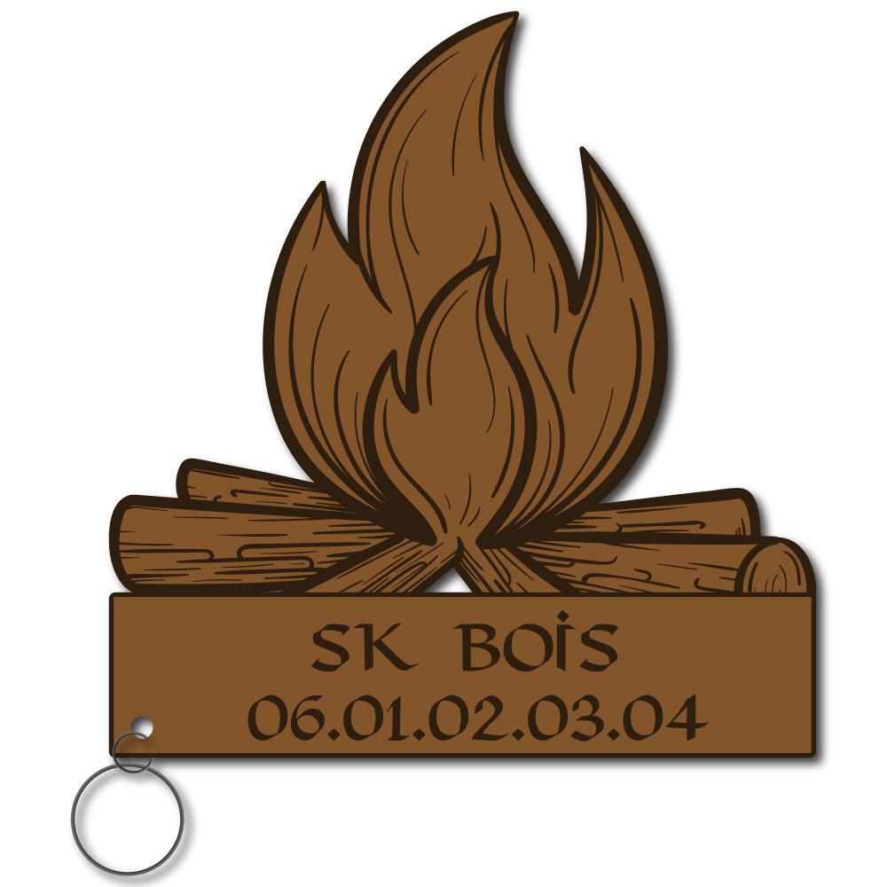 porte clé personnalisé bois
